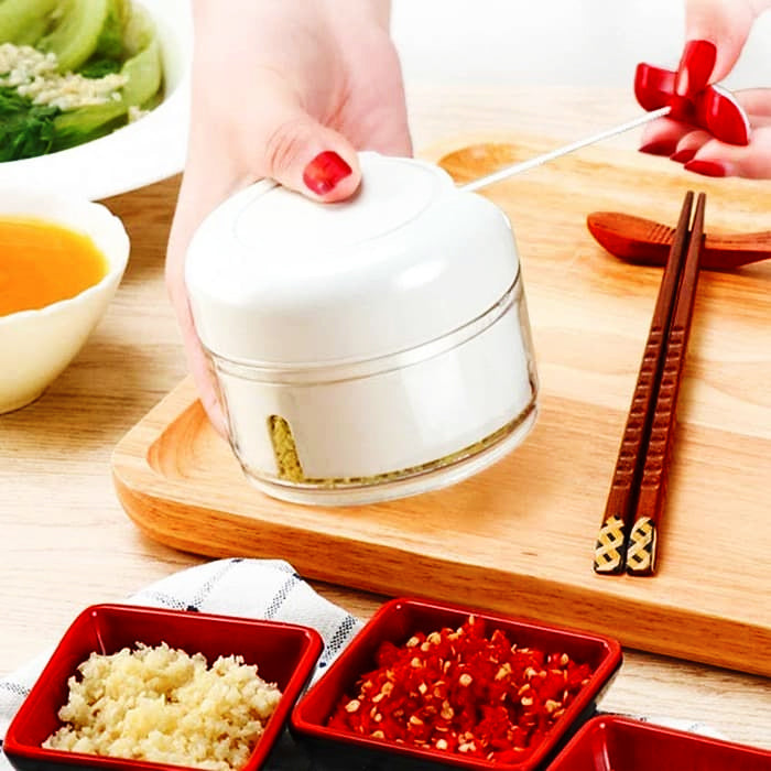 (pack of 2 ) Combo deal Garlic Tool + Mini Chopper Grinding Crusher Chopper Kitchen Gadget